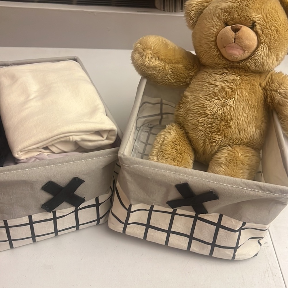 Scandi NEW SET OF 2(two) BIGCollapsible Storage Baskets waterproof home